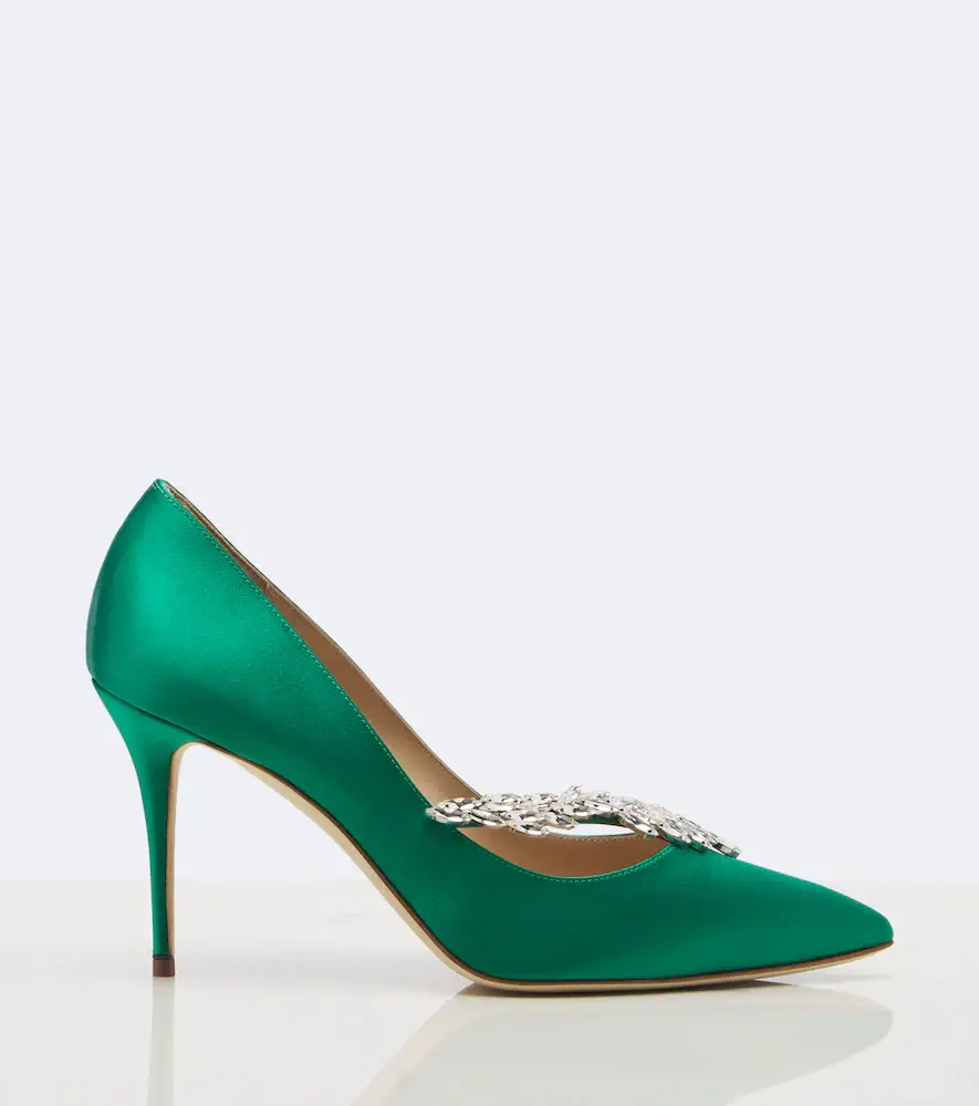Manolo Blahnik Nadira embellished satin pumps | Thumbnail 3 Manolo Blahnik Nadira embellished satin pumps | Thumbnail 3
