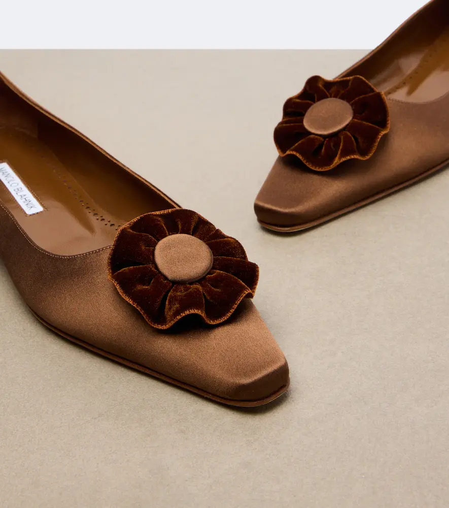Manolo Blahnik Fortanflat satin ballet flats | Thumbnail 2 Manolo Blahnik Fortanflat satin ballet flats | Thumbnail 2