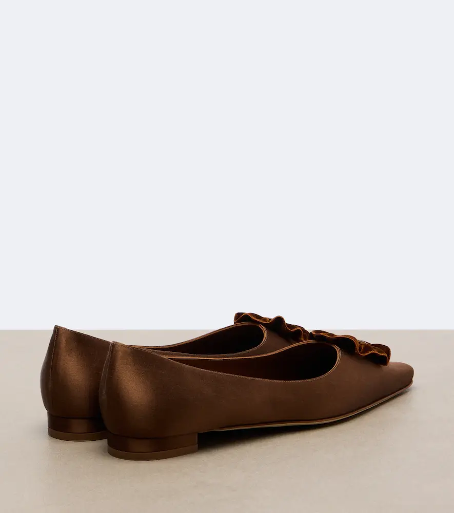 Manolo Blahnik Fortanflat satin ballet flats | Thumbnail 3 Manolo Blahnik Fortanflat satin ballet flats | Thumbnail 3