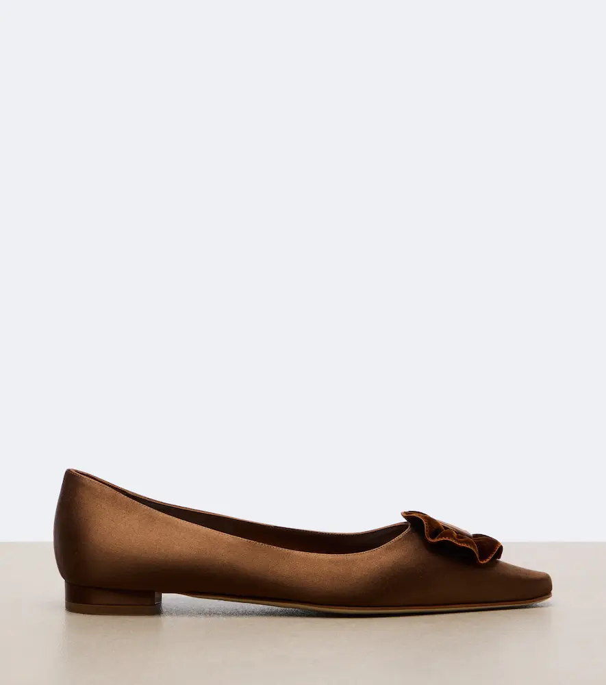 Manolo Blahnik Fortanflat satin ballet flats | Thumbnail 4 Manolo Blahnik Fortanflat satin ballet flats | Thumbnail 4