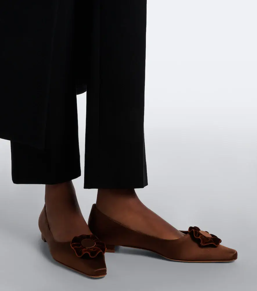 Manolo Blahnik Fortanflat satin ballet flats | Thumbnail 6 Manolo Blahnik Fortanflat satin ballet flats | Thumbnail 6