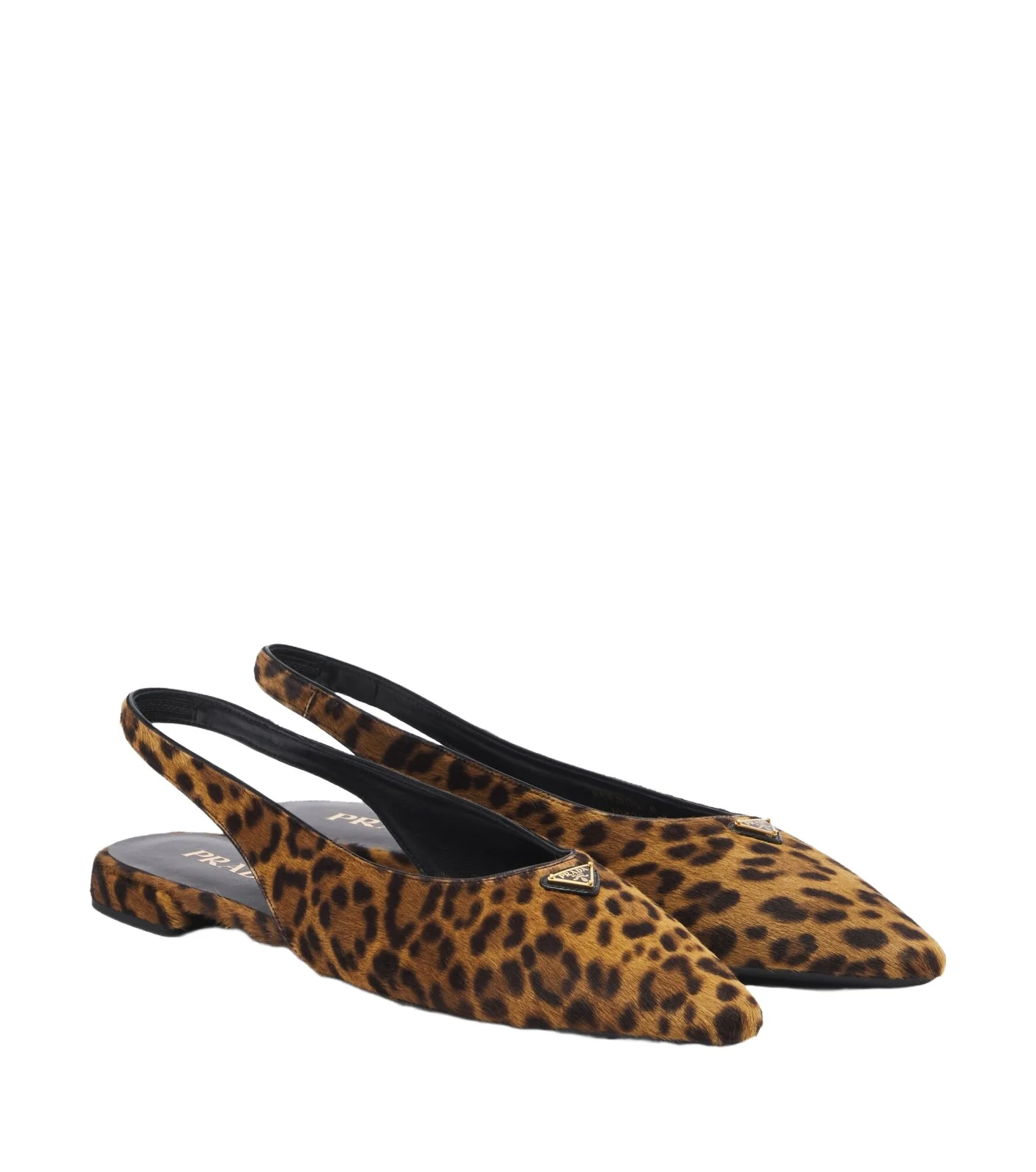 Leopard-print calf hair slingback flats Leopard-print calf hair slingback flats