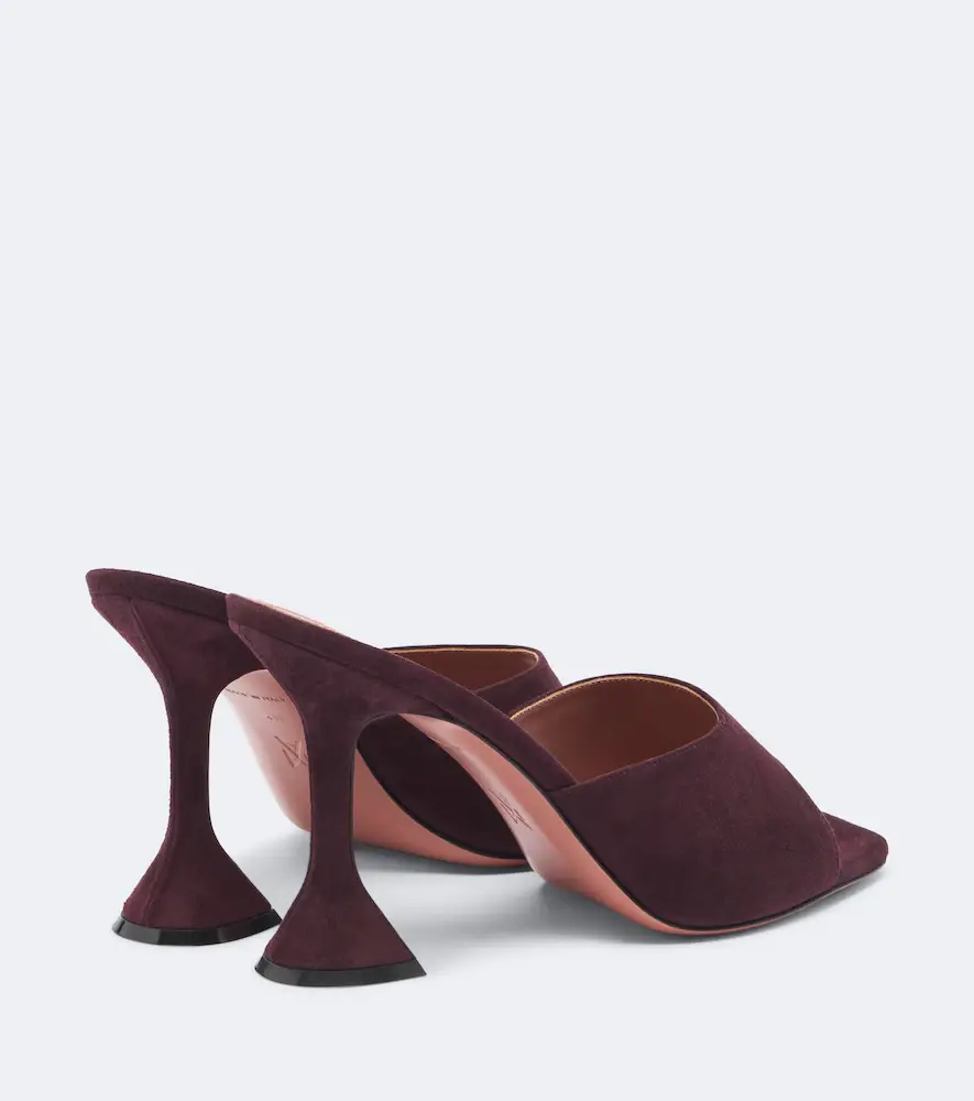 Amina Muaddi Lupita suede mules | Thumbnail 3
