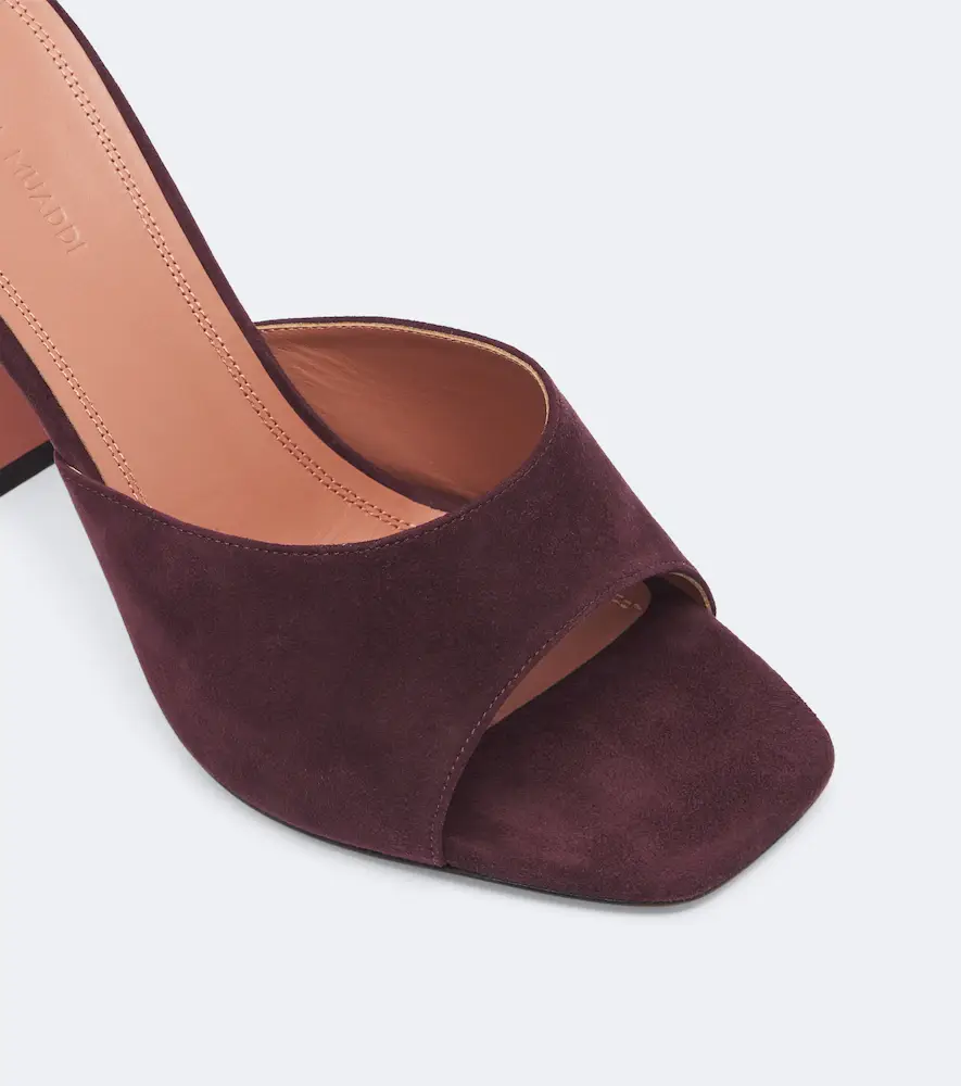 Amina Muaddi Lupita suede mules | Thumbnail 4