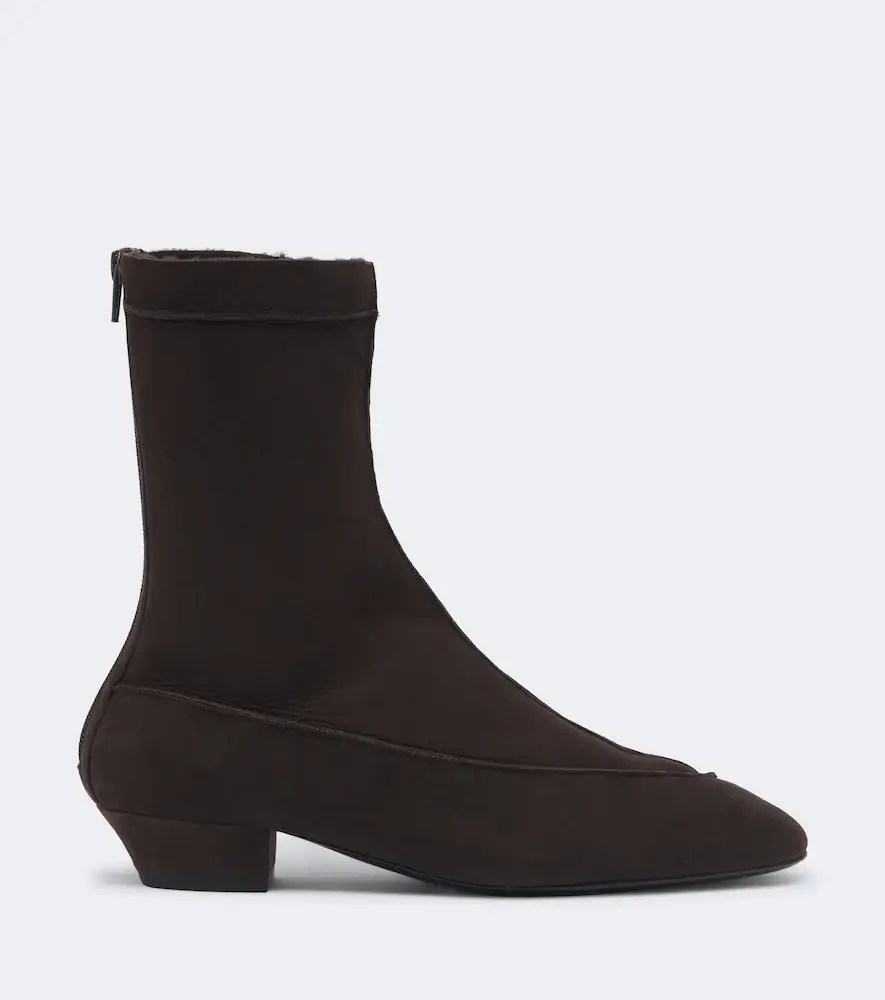 Magda Butrym Shearling-lined suede ankle boots | Thumbnail 2 Magda Butrym Shearling-lined suede ankle boots | Thumbnail 2
