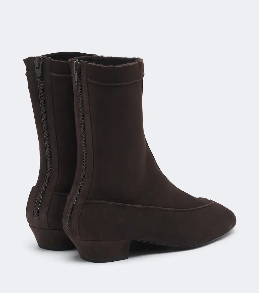 Magda Butrym Shearling-lined suede ankle boots | Thumbnail 3 Magda Butrym Shearling-lined suede ankle boots | Thumbnail 3