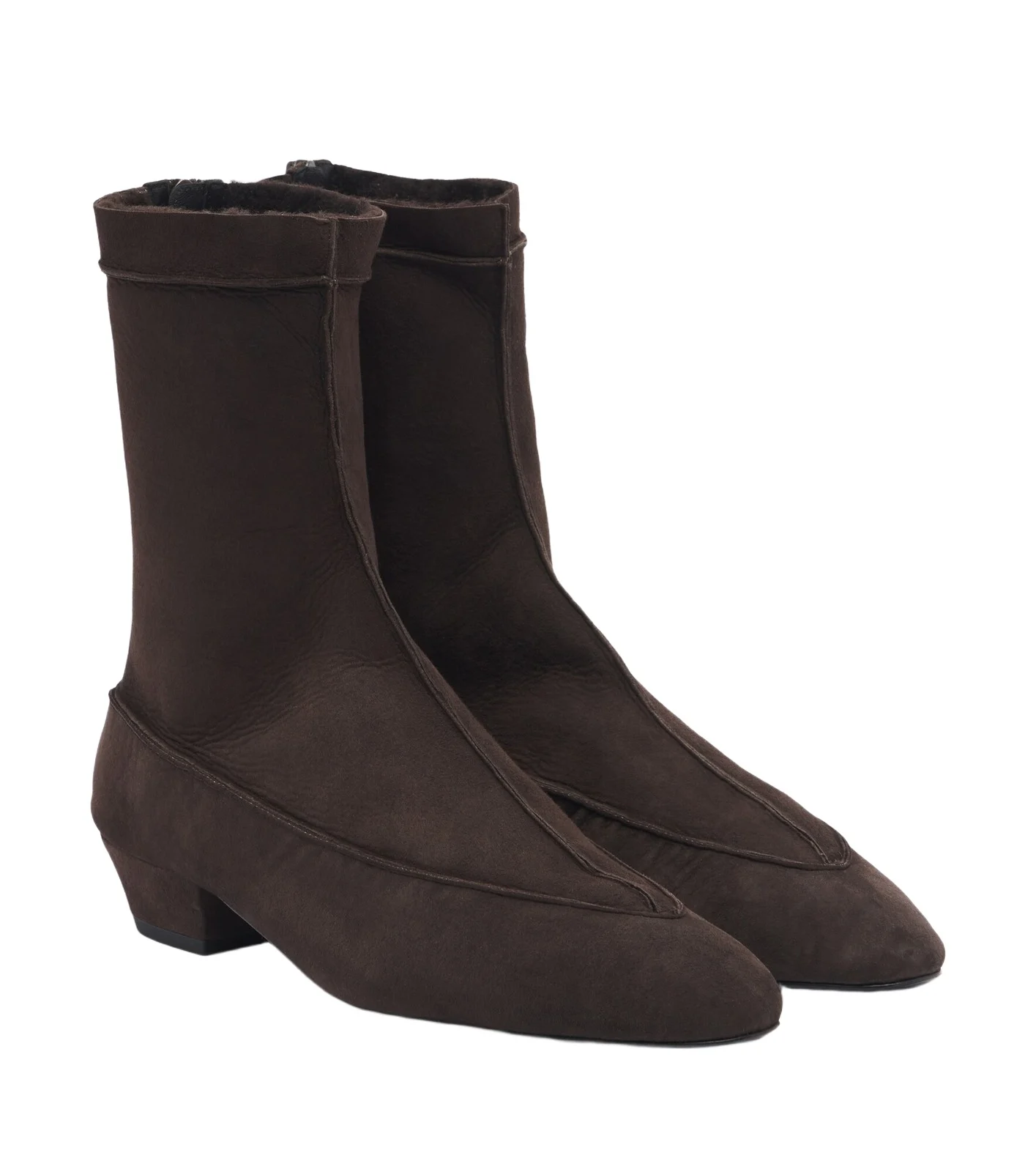 Shearling-lined suede ankle boots Shearling-lined suede ankle boots