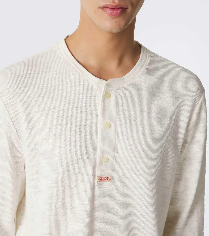 Polo Ralph Lauren Waffle-knit cotton Henley shirt | Thumbnail 5
