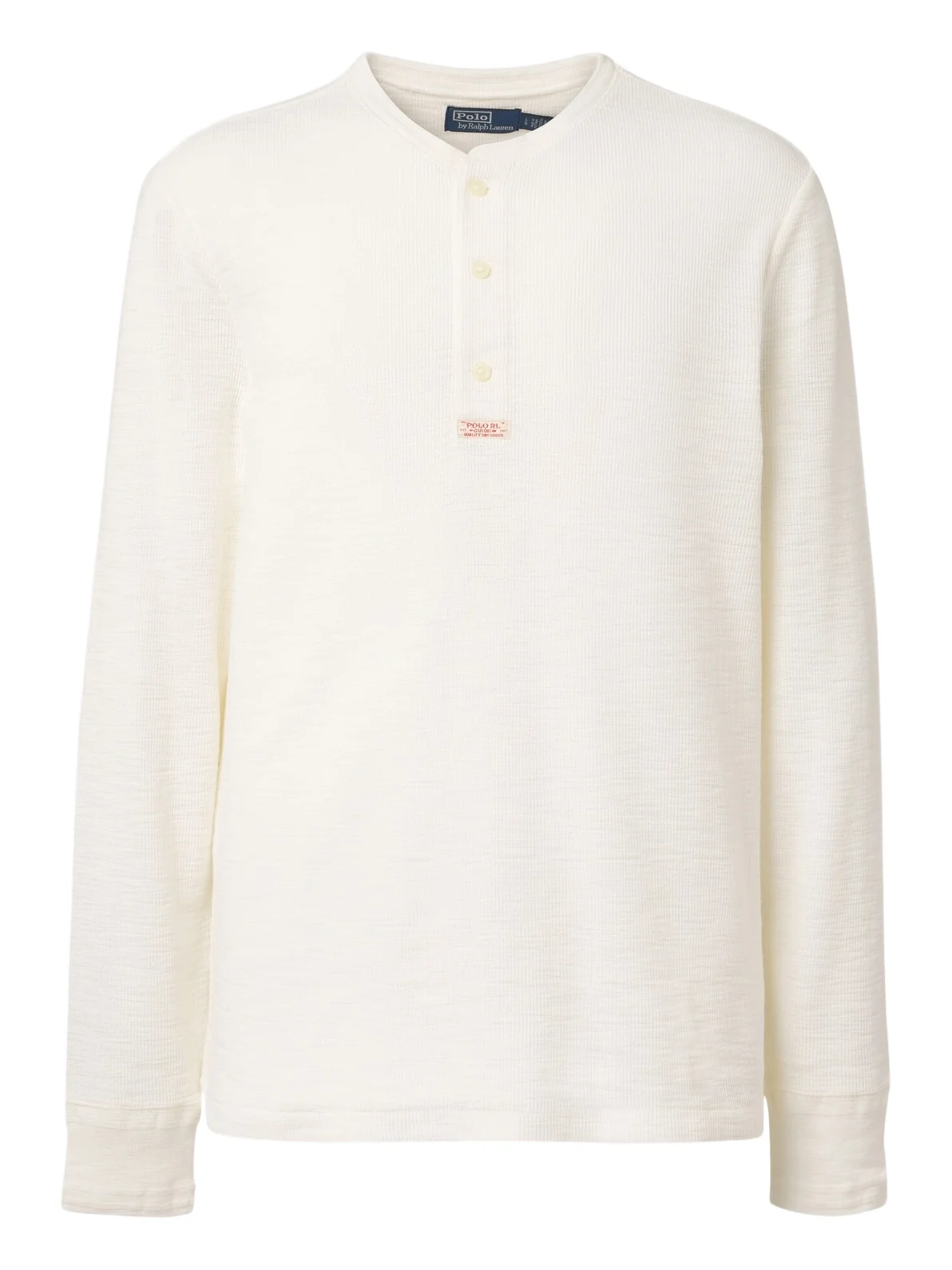 Waffle-knit cotton Henley shirt Waffle-knit cotton Henley shirt
