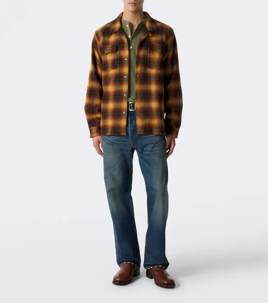 RRL Plaid wool-blend shirt | Thumbnail 5