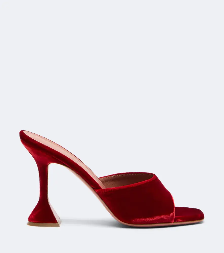 Amina Muaddi Lupita velvet mules | Thumbnail 2 Amina Muaddi Lupita velvet mules | Thumbnail 2