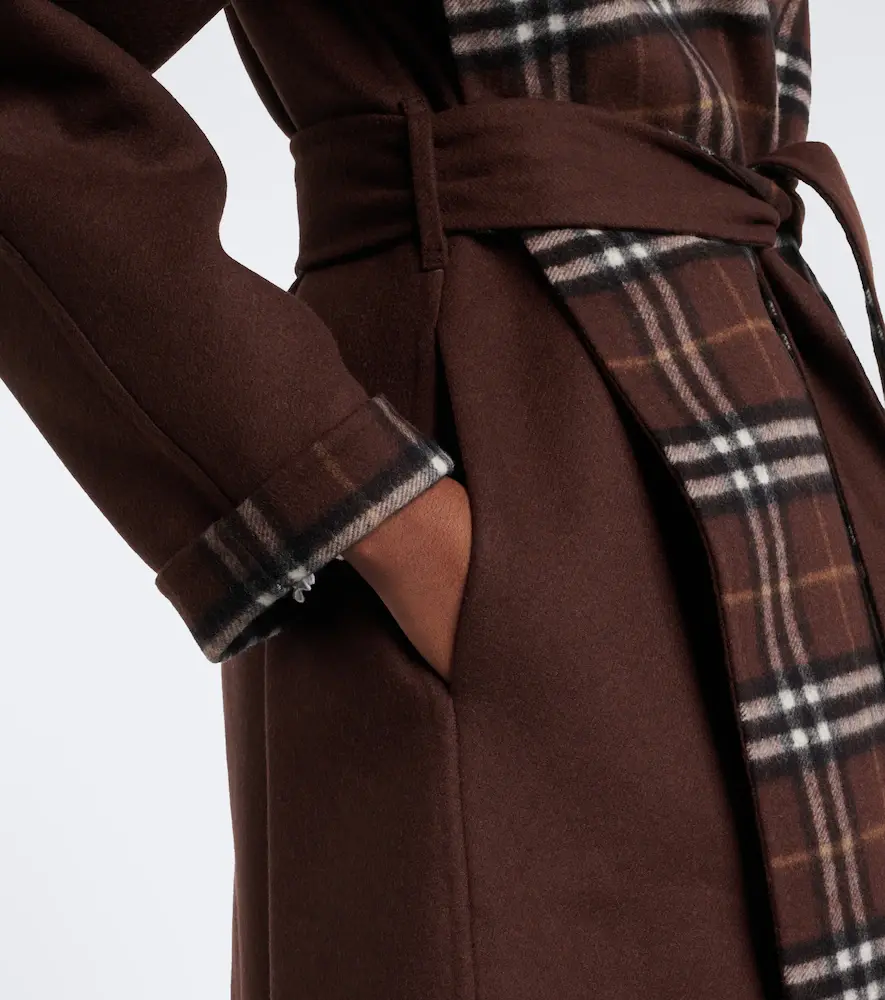 Burberry Check belted wool coat | Thumbnail 6 Burberry Check belted wool coat | Thumbnail 6
