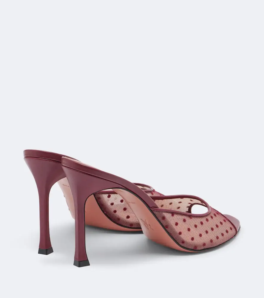 Amina Muaddi Alexa point d'esprit mules | Thumbnail 4 Amina Muaddi Alexa point d'esprit mules | Thumbnail 4