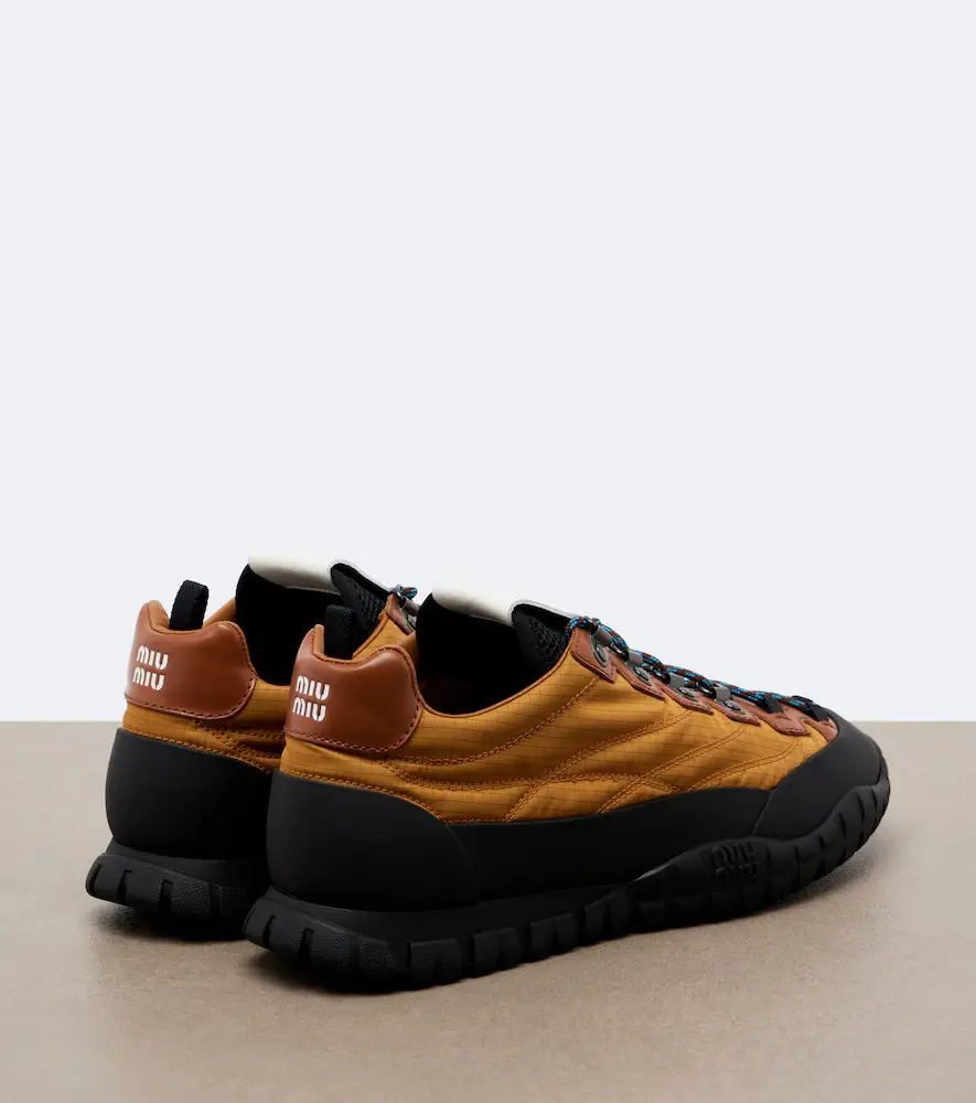 Miu Miu Leather-trimmed sneakers | Thumbnail 3 Miu Miu Leather-trimmed sneakers | Thumbnail 3