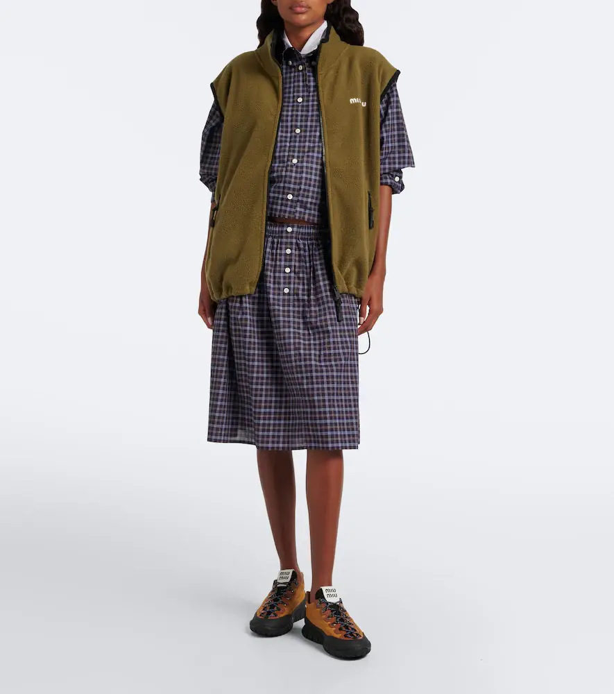 Miu Miu Leather-trimmed sneakers | Thumbnail 5 Miu Miu Leather-trimmed sneakers | Thumbnail 5