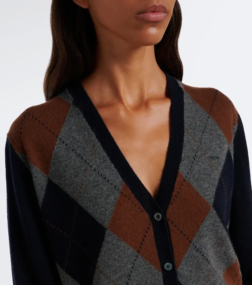 Prada Argyle cashmere cardigan | Thumbnail 5 Prada Argyle cashmere cardigan | Thumbnail 5
