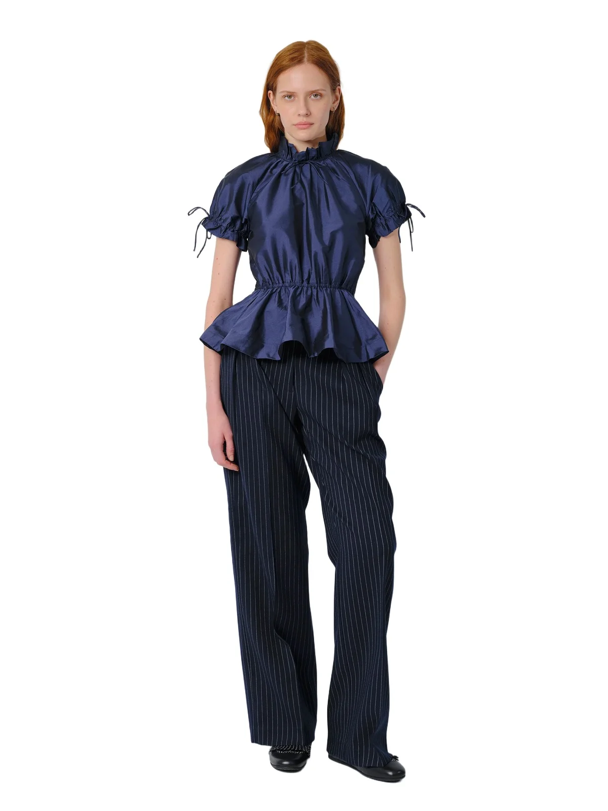 Aknvas The Rosalina blouse in navy