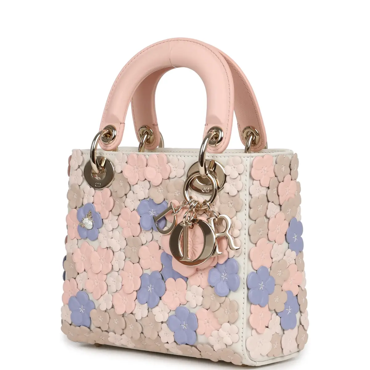 Dior Christian Dior Mini Lady Dior Bag "Buttercup" Rose Soupir, Off-White, Light Purple, Light Brown Lambskin Light Gold Hardware | Thumbnail 5 Dior Christian Dior Mini Lady Dior Bag "Buttercup" Rose Soupir, Off-White, Light Purple, Light Brown Lambskin Light Gold Hardware | Thumbnail 5