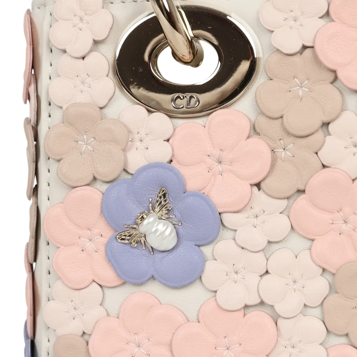 Dior Christian Dior Mini Lady Dior Bag "Buttercup" Rose Soupir, Off-White, Light Purple, Light Brown Lambskin Light Gold Hardware | Thumbnail 8 Dior Christian Dior Mini Lady Dior Bag "Buttercup" Rose Soupir, Off-White, Light Purple, Light Brown Lambskin Light Gold Hardware | Thumbnail 8