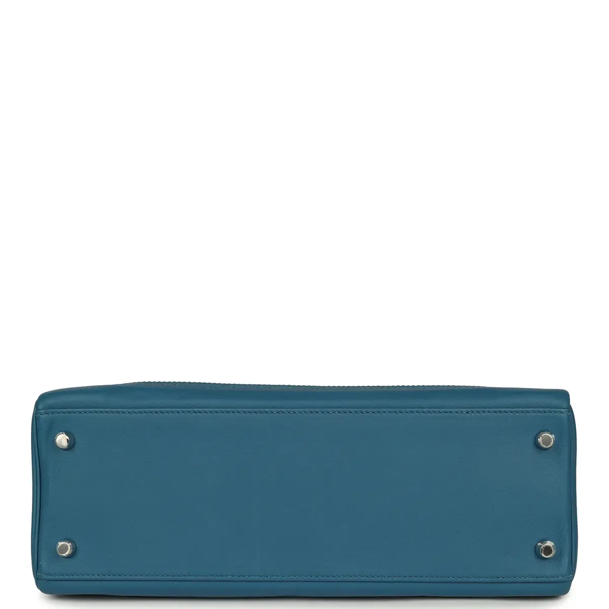 HERMÈS Pre-owned Hermes Ghillies Kelly Retourne 32 Bleu De Galice Swift, Grain D'H Palladium Hardware | Thumbnail 6 HERMÈS Pre-owned Hermes Ghillies Kelly Retourne 32 Bleu De Galice Swift, Grain D'H Palladium Hardware | Thumbnail 6