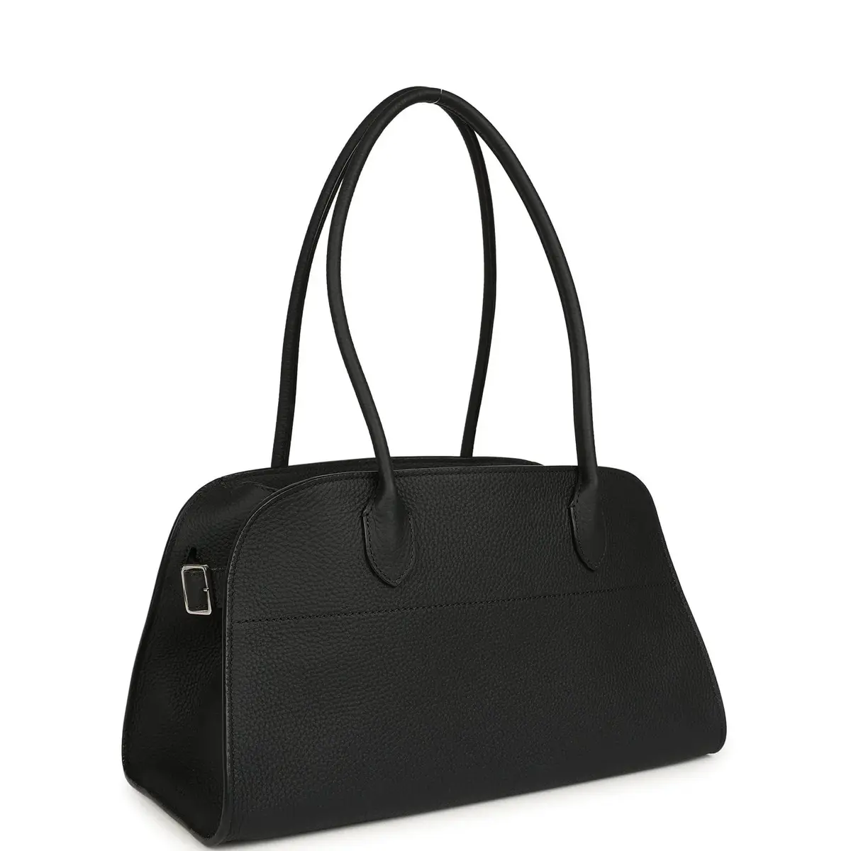 The Row The Row Soft Margaux Shoulder 12 Bag Black Calfskin Silver Hardware | Thumbnail 2