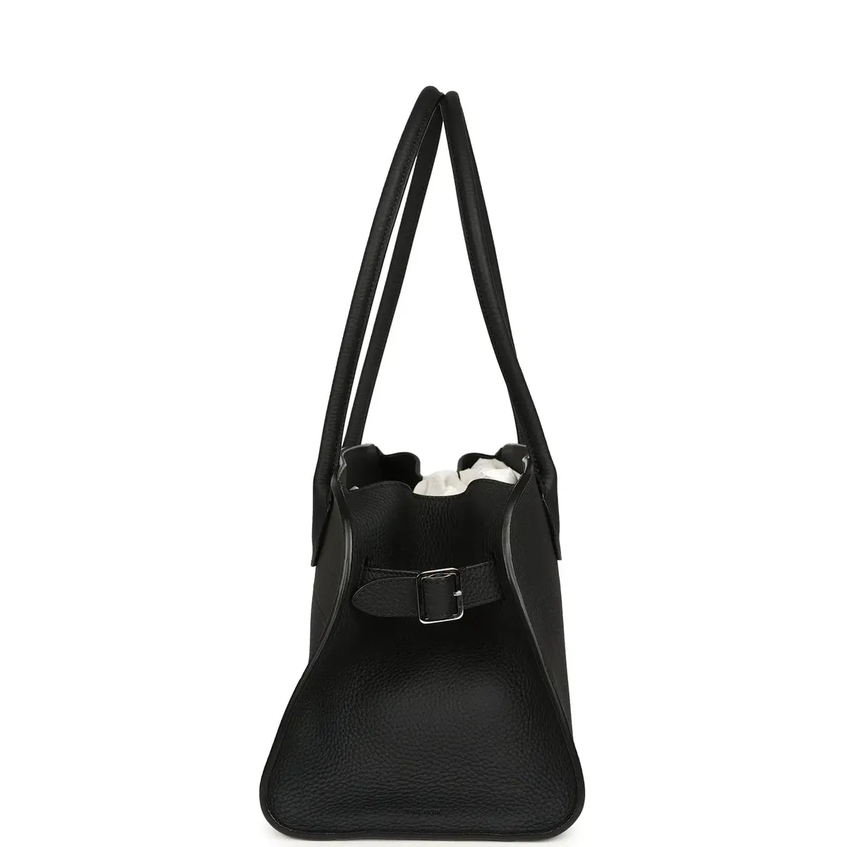 The Row The Row Soft Margaux Shoulder 12 Bag Black Calfskin Silver Hardware | Thumbnail 3