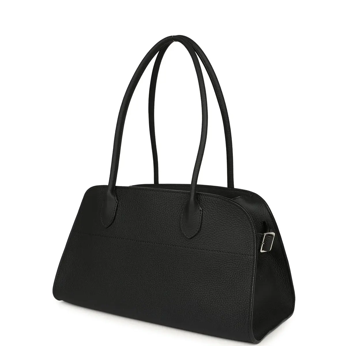 The Row The Row Soft Margaux Shoulder 12 Bag Black Calfskin Silver Hardware | Thumbnail 5
