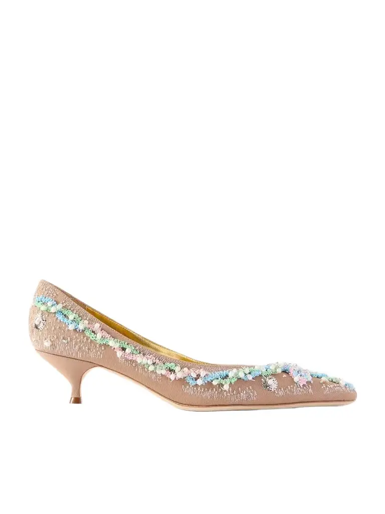 Tory Burch 45 Bead-embellished Canvas Pumps