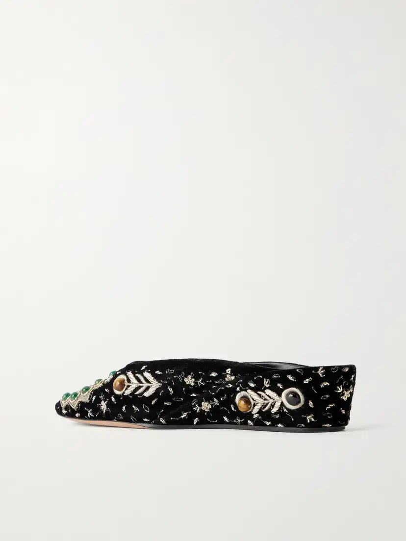 Zimmermann Atelier Embellished Embroidered Cotton Mules | Thumbnail 3 Zimmermann Atelier Embellished Embroidered Cotton Mules | Thumbnail 3