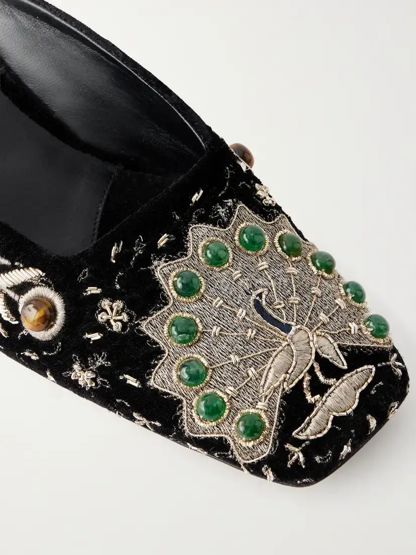 Zimmermann Atelier Embellished Embroidered Cotton Mules | Thumbnail 5 Zimmermann Atelier Embellished Embroidered Cotton Mules | Thumbnail 5