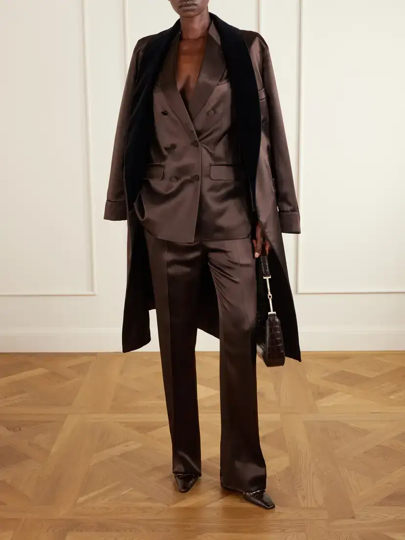 Tom Ford Silk-satin Straight-leg Pants | Thumbnail 2 Tom Ford Silk-satin Straight-leg Pants | Thumbnail 2