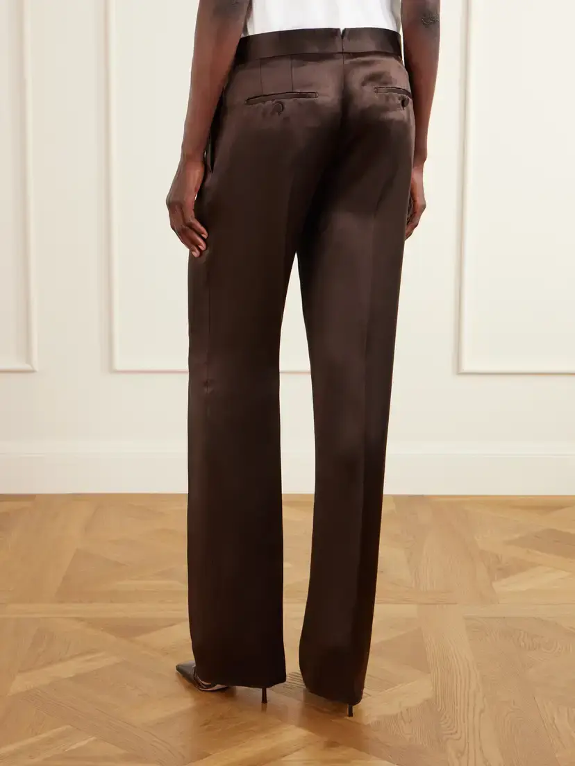 Tom Ford Silk-satin Straight-leg Pants | Thumbnail 4 Tom Ford Silk-satin Straight-leg Pants | Thumbnail 4