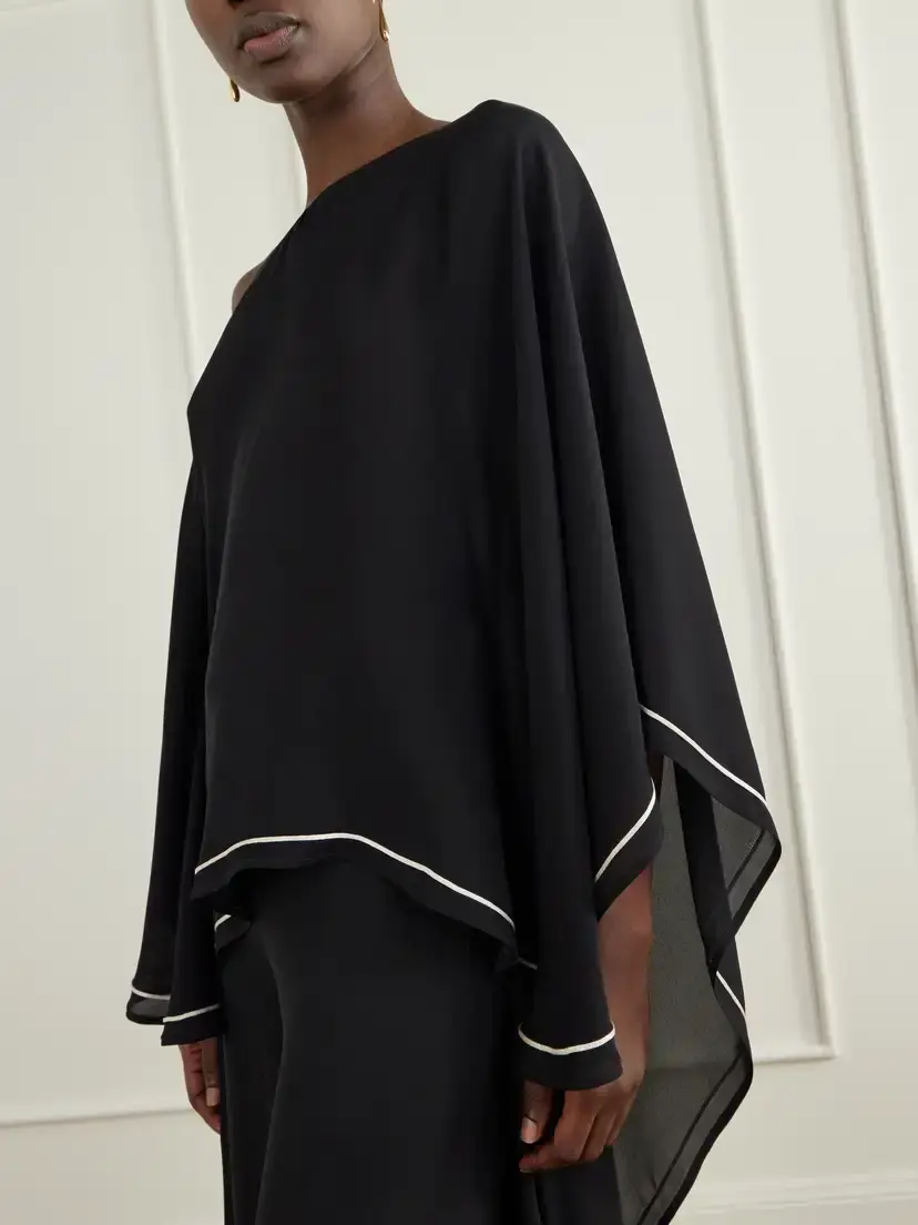 ANDRES OTALORA Permanecer Off-the-shoulder Silk-georgette Blouse | Thumbnail 4 ANDRES OTALORA Permanecer Off-the-shoulder Silk-georgette Blouse | Thumbnail 4
