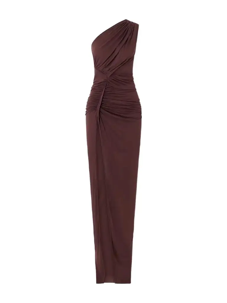 Avra One-shoulder Ruched Jersey Maxi Dress Avra One-shoulder Ruched Jersey Maxi Dress