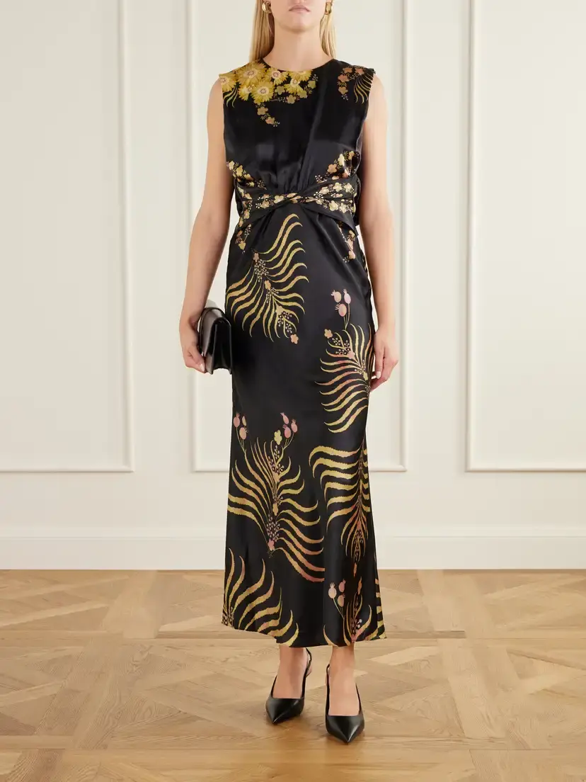 Saloni Gwen Floral-printed Silk-blend Midi Dress | Thumbnail 2