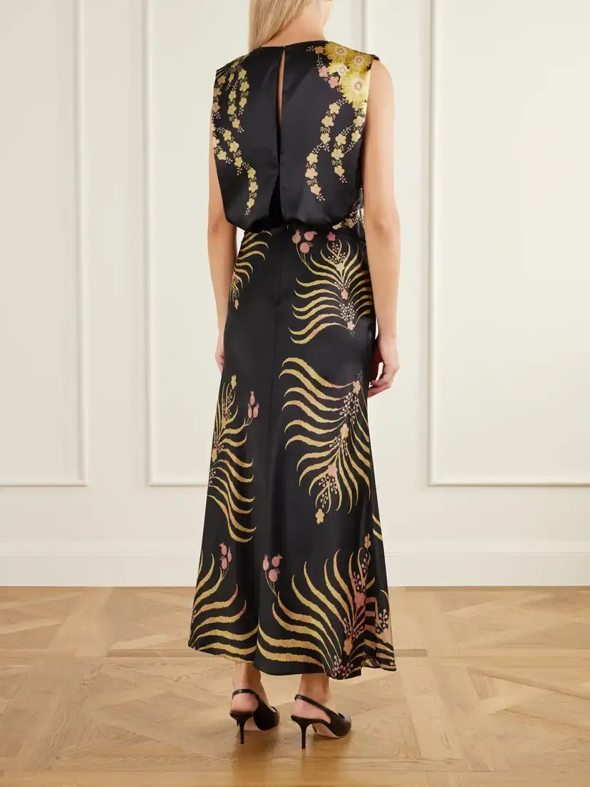 Saloni Gwen Floral-printed Silk-blend Midi Dress | Thumbnail 3