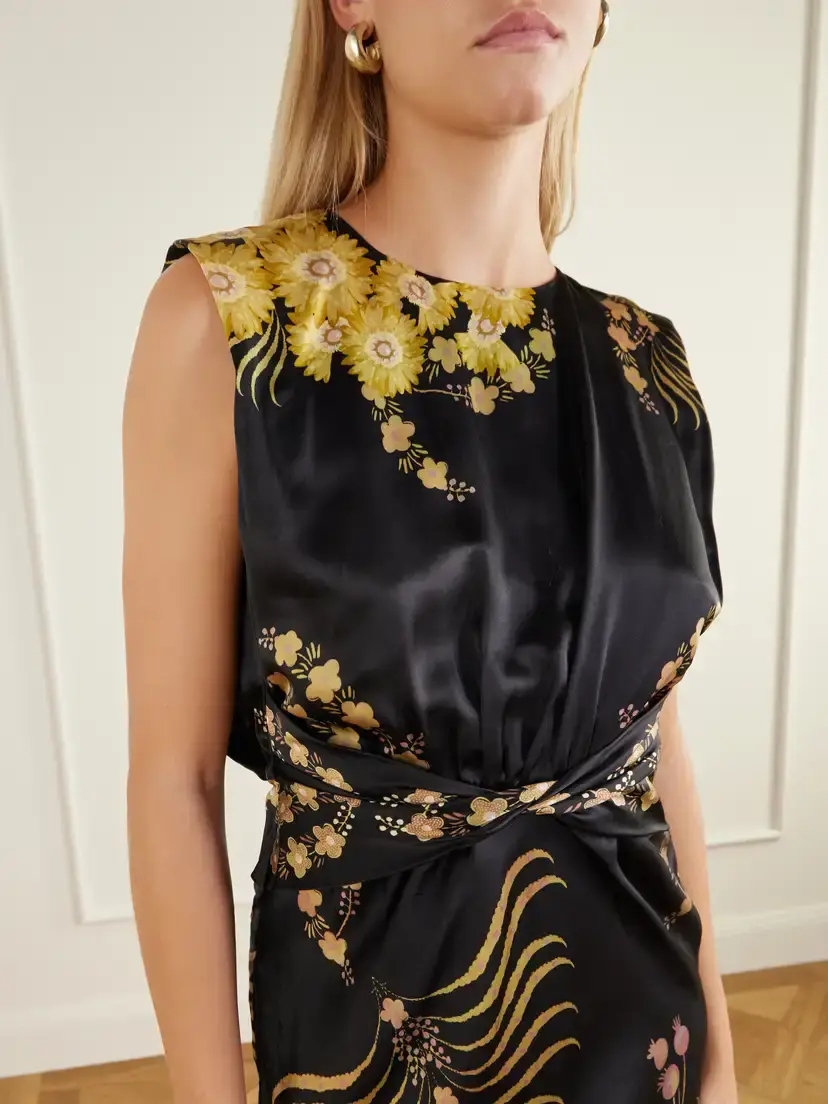 Saloni Gwen Floral-printed Silk-blend Midi Dress | Thumbnail 4