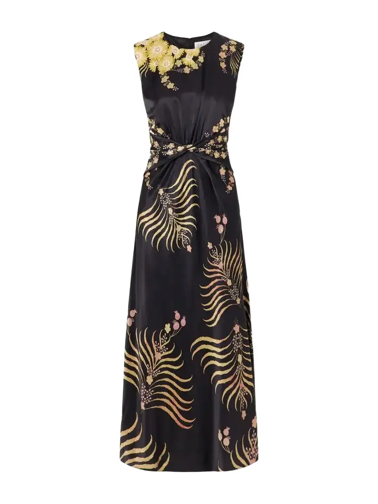 Gwen Floral-printed Silk-blend Midi Dress Gwen Floral-printed Silk-blend Midi Dress