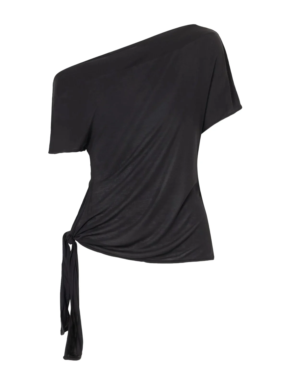 St. Agni Off-the-shoulder Asymmetric Tie-detailed Tencel™ Lyocell Blouse
