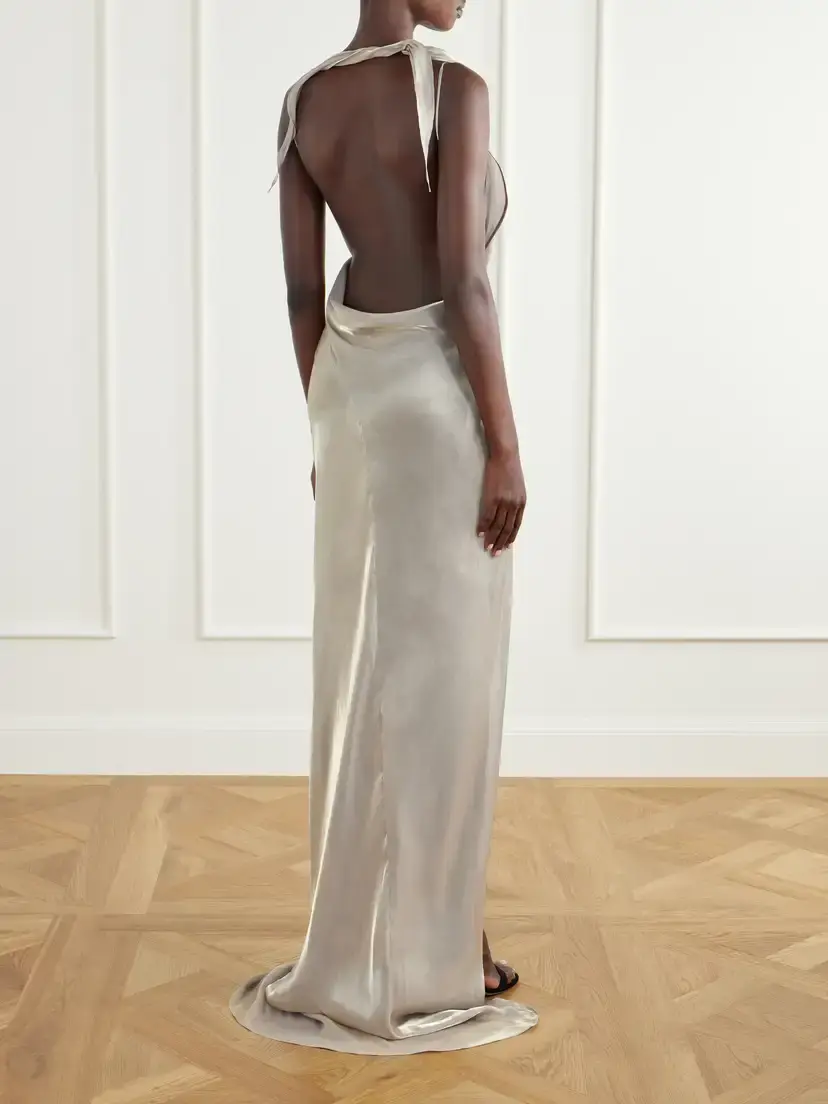 Maticevski Glow Up Draped Metallic-satin Gown | Thumbnail 3 Maticevski Glow Up Draped Metallic-satin Gown | Thumbnail 3