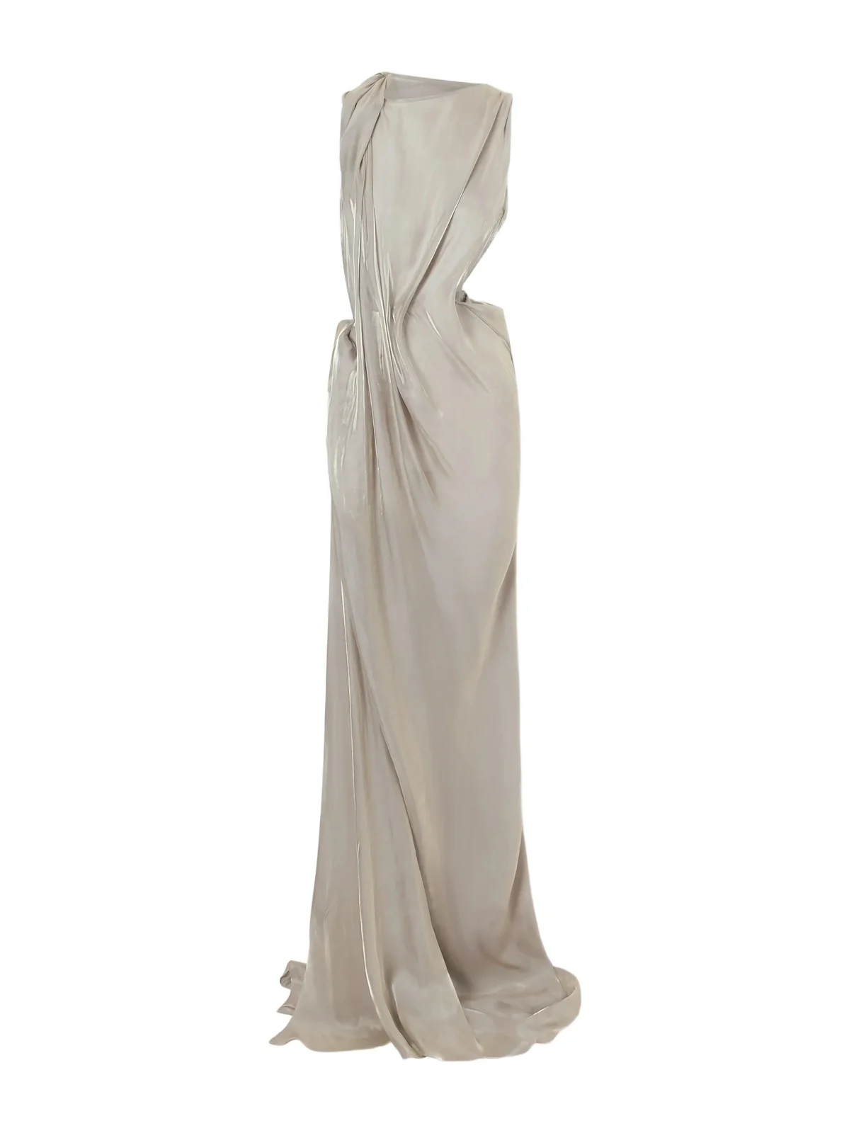 Glow Up Draped Metallic-satin Gown Glow Up Draped Metallic-satin Gown
