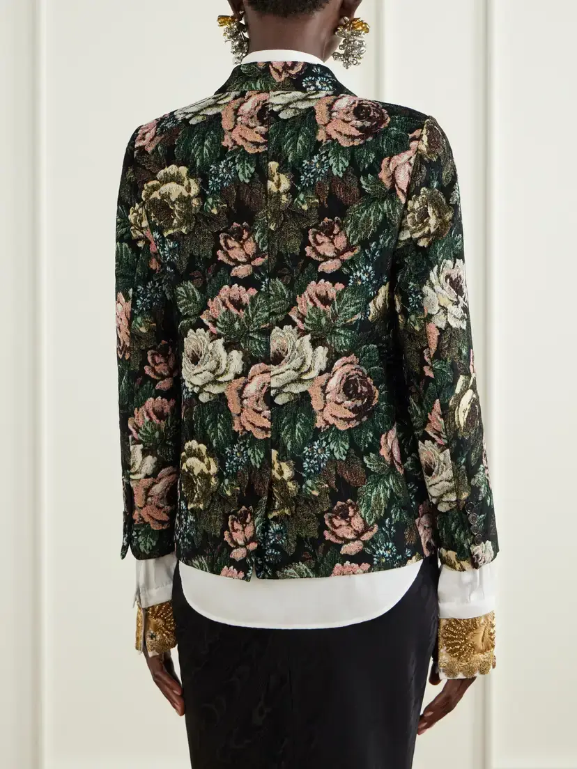 Dries Van Noten Floral-jacquard Chenille Jacket | Thumbnail 4 Dries Van Noten Floral-jacquard Chenille Jacket | Thumbnail 4