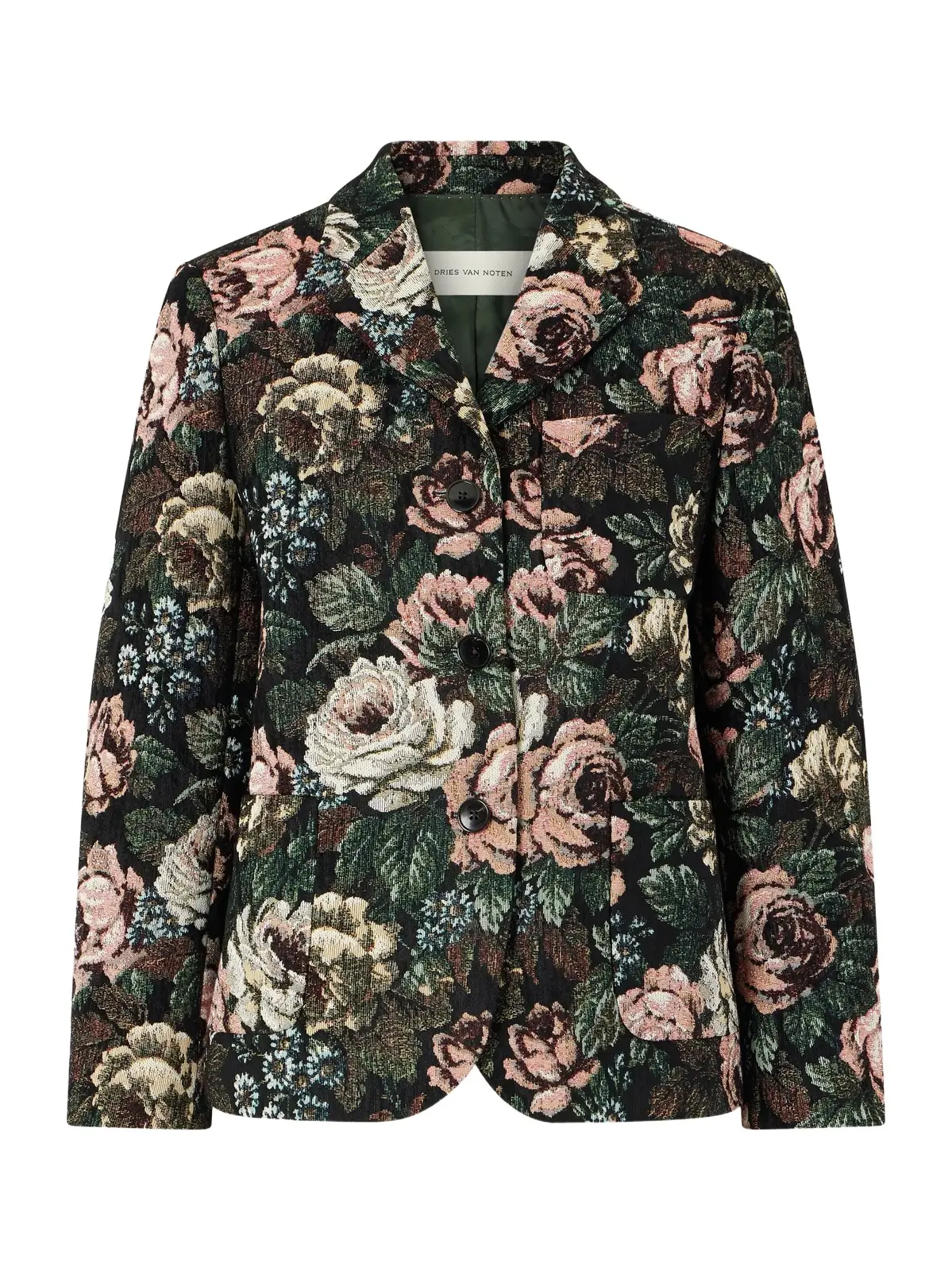Floral-jacquard Chenille Jacket