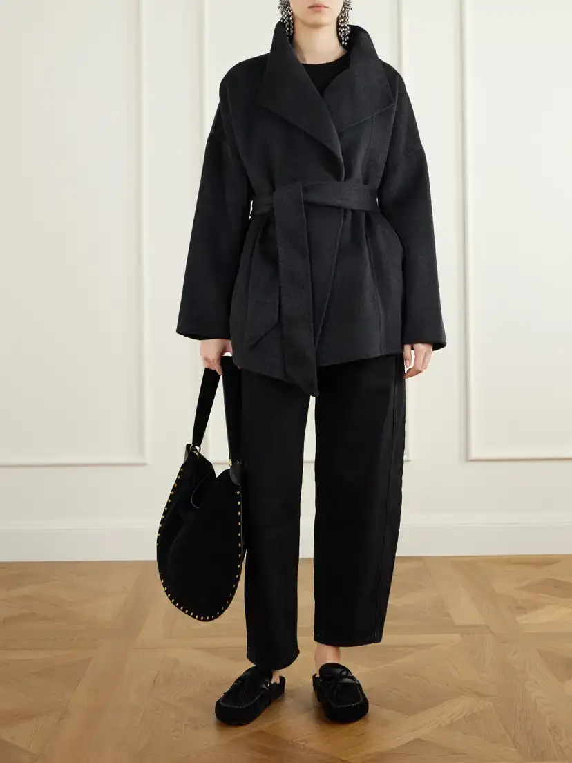Isabel Marant Ceaton Belted Wool And Cashmere-blend Coat | Thumbnail 2 Isabel Marant Ceaton Belted Wool And Cashmere-blend Coat | Thumbnail 2