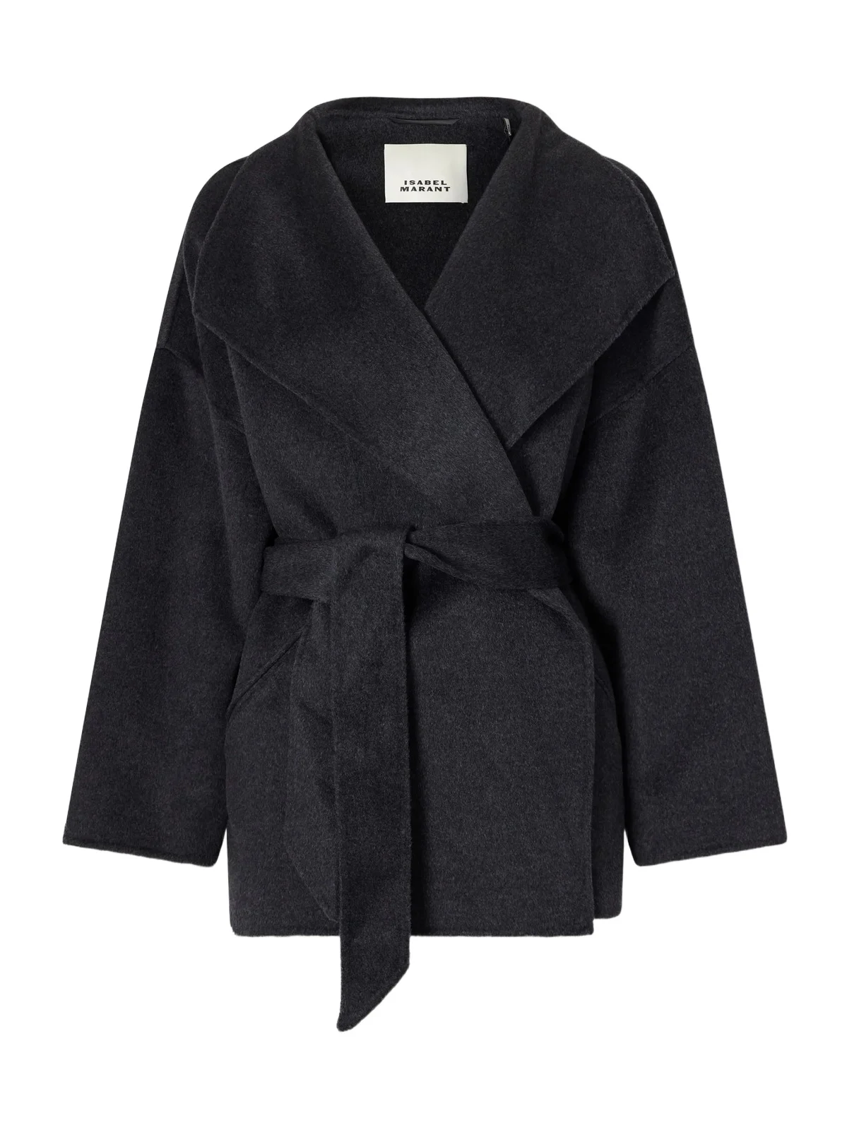Ceaton Belted Wool And Cashmere-blend Coat - Gray Ceaton Belted Wool And Cashmere-blend Coat - Gray