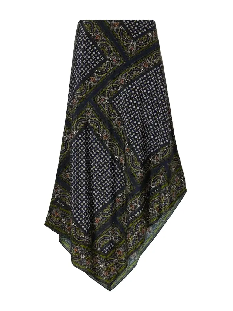 Veronica Beard Hartley Paisley-print Silk-blend Maxi Skirt