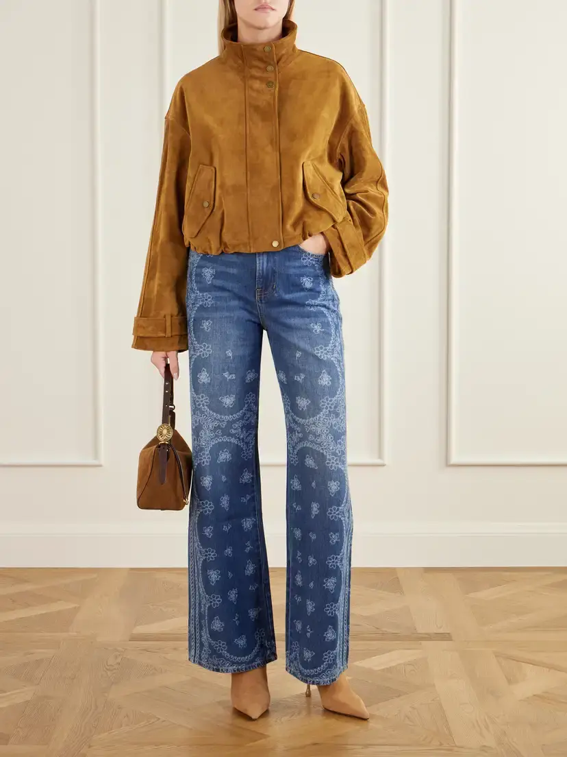 Veronica Beard Bateman Cropped Suede Jacket | Thumbnail 2 Veronica Beard Bateman Cropped Suede Jacket | Thumbnail 2