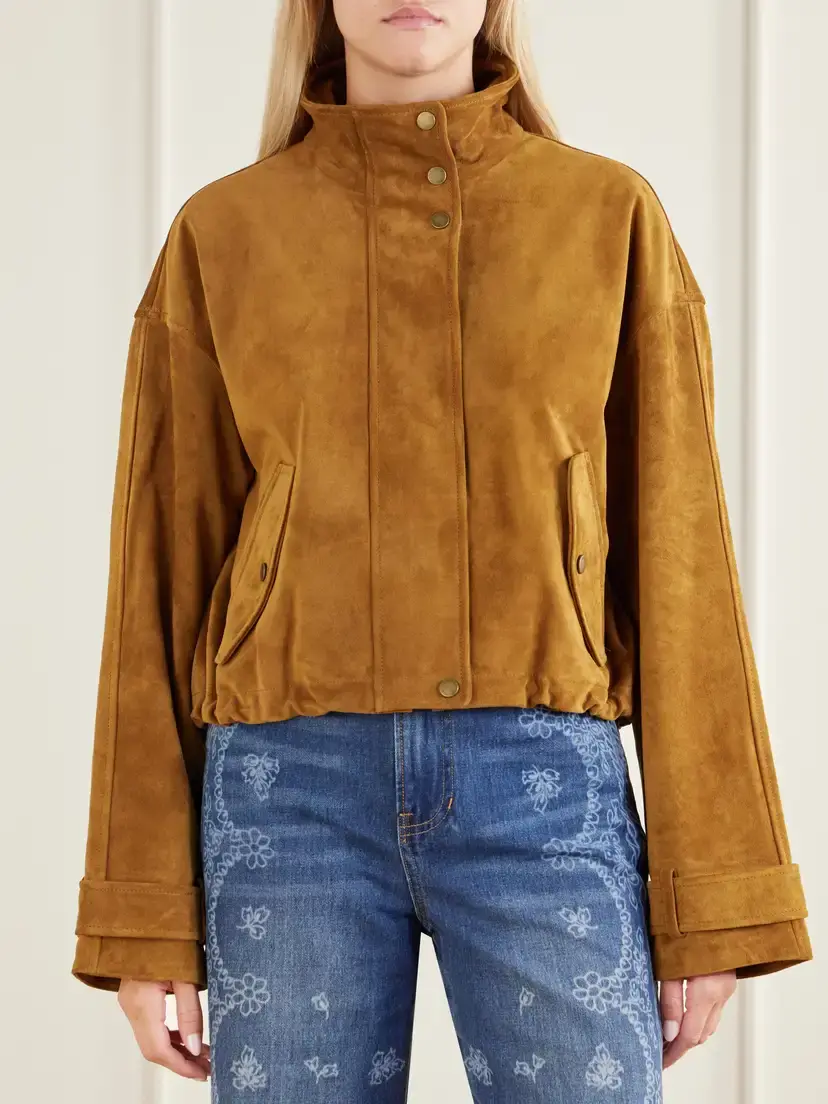 Veronica Beard Bateman Cropped Suede Jacket | Thumbnail 3 Veronica Beard Bateman Cropped Suede Jacket | Thumbnail 3