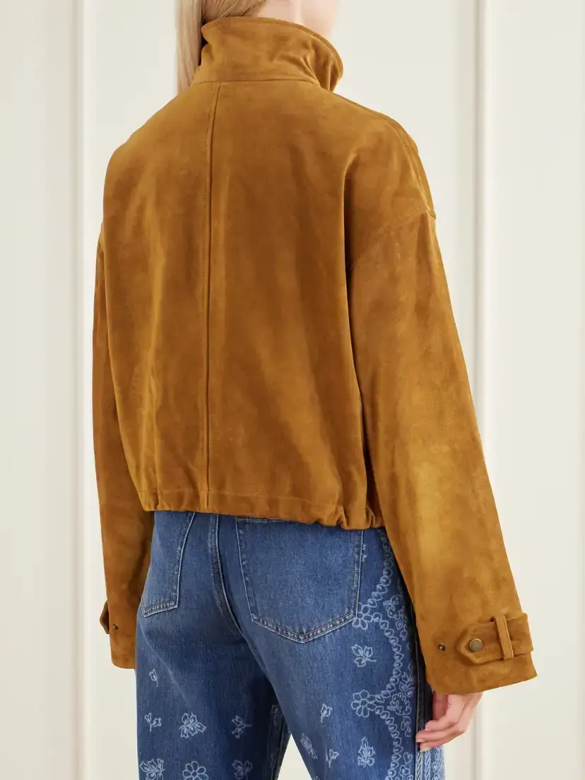 Veronica Beard Bateman Cropped Suede Jacket | Thumbnail 4 Veronica Beard Bateman Cropped Suede Jacket | Thumbnail 4