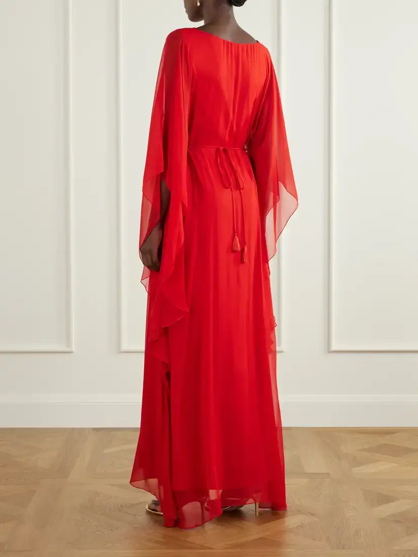 ANDRES OTALORA Gesto Continuo Silk-chiffon Maxi Dress | Thumbnail 3